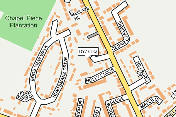 DY7 6DQ map - OS OpenMap – Local (Ordnance Survey) DY7 6DQ map - OS OpenMap – Local (Ordnance Survey)