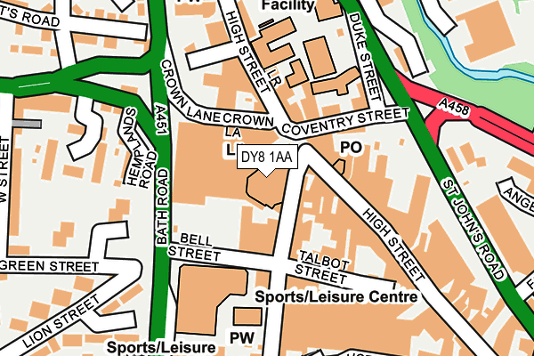 DY8 1AA map - OS OpenMap – Local (Ordnance Survey) DY8 1AA map - OS OpenMap – Local (Ordnance Survey)