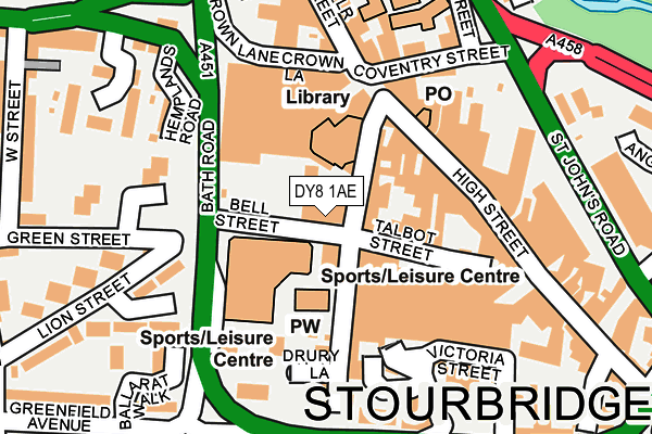 DY8 1AE map - OS OpenMap – Local (Ordnance Survey) DY8 1AE map - OS OpenMap – Local (Ordnance Survey)