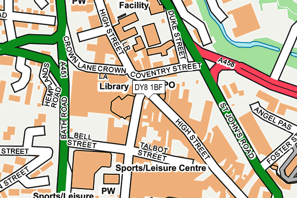 DY8 1BF map - OS OpenMap – Local (Ordnance Survey) DY8 1BF map - OS OpenMap – Local (Ordnance Survey)