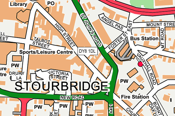 DY8 1DL map - OS OpenMap – Local (Ordnance Survey) DY8 1DL map - OS OpenMap – Local (Ordnance Survey)