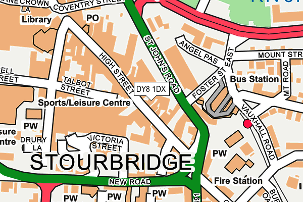 DY8 1DX map - OS OpenMap – Local (Ordnance Survey) DY8 1DX map - OS OpenMap – Local (Ordnance Survey)