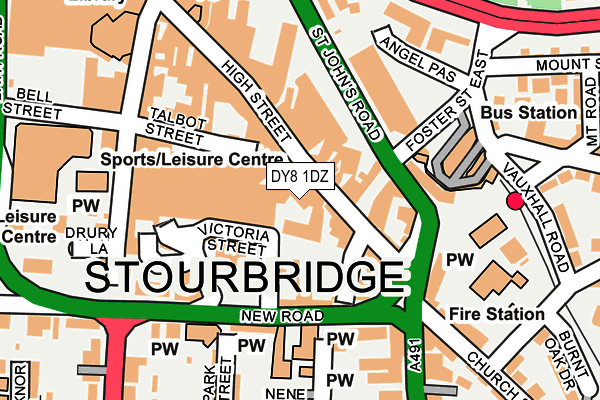 DY8 1DZ map - OS OpenMap – Local (Ordnance Survey) DY8 1DZ map - OS OpenMap – Local (Ordnance Survey)