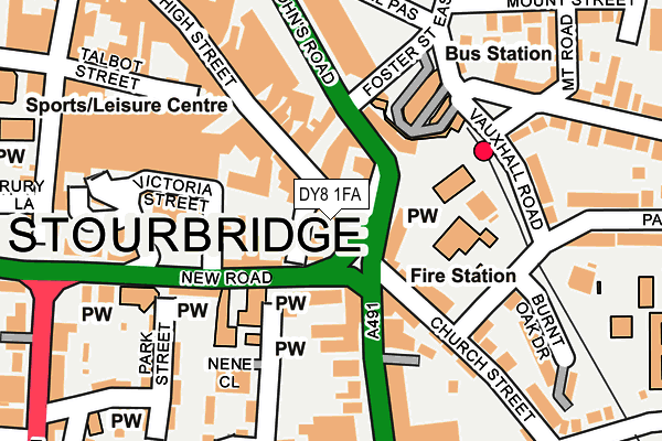 DY8 1FA map - OS OpenMap – Local (Ordnance Survey)