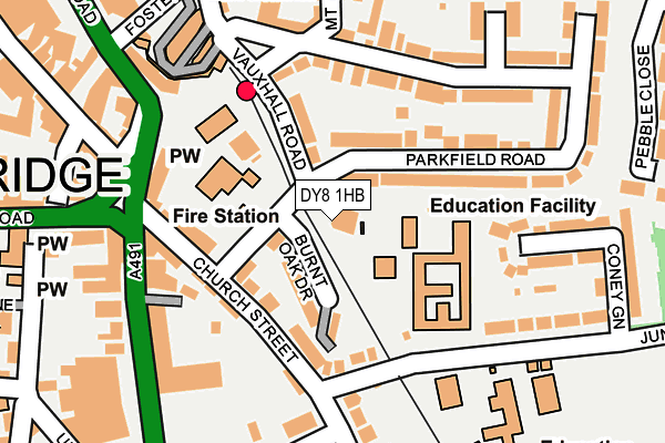 DY8 1HB map - OS OpenMap – Local (Ordnance Survey)