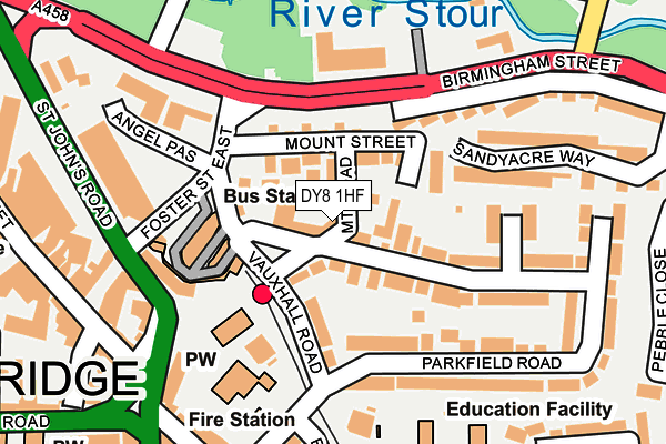 DY8 1HF map - OS OpenMap – Local (Ordnance Survey) DY8 1HF map - OS OpenMap – Local (Ordnance Survey)