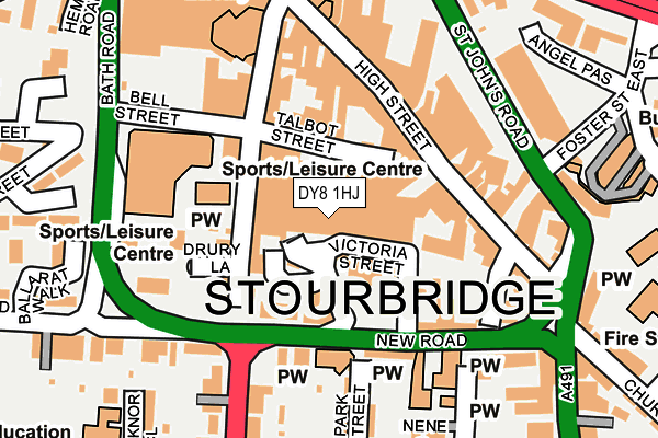 DY8 1HJ map - OS OpenMap – Local (Ordnance Survey) DY8 1HJ map - OS OpenMap – Local (Ordnance Survey)