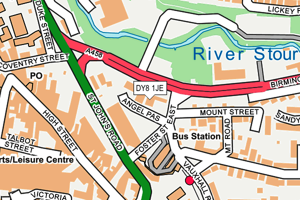 DY8 1JE map - OS OpenMap – Local (Ordnance Survey) DY8 1JE map - OS OpenMap – Local (Ordnance Survey)