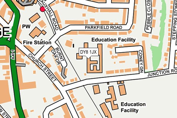 DY8 1JX map - OS OpenMap – Local (Ordnance Survey) DY8 1JX map - OS OpenMap – Local (Ordnance Survey)