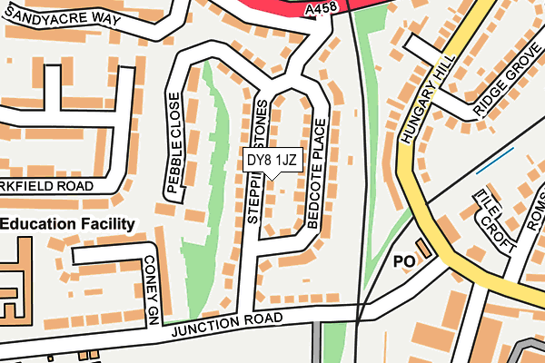 DY8 1JZ map - OS OpenMap – Local (Ordnance Survey) DY8 1JZ map - OS OpenMap – Local (Ordnance Survey)