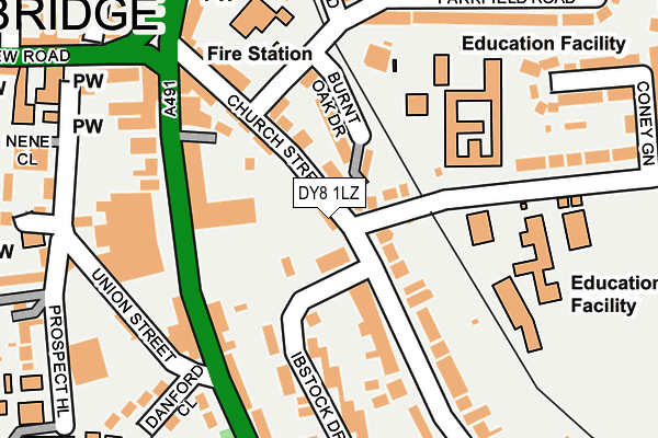 DY8 1LZ map - OS OpenMap – Local (Ordnance Survey)