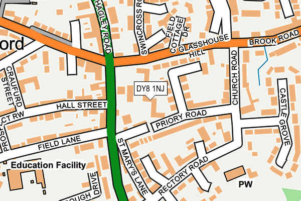 DY8 1NJ map - OS OpenMap – Local (Ordnance Survey) DY8 1NJ map - OS OpenMap – Local (Ordnance Survey)