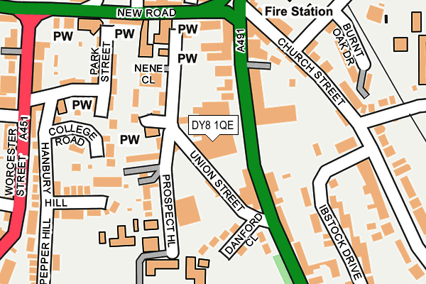 DY8 1QE map - OS OpenMap – Local (Ordnance Survey) DY8 1QE map - OS OpenMap – Local (Ordnance Survey)