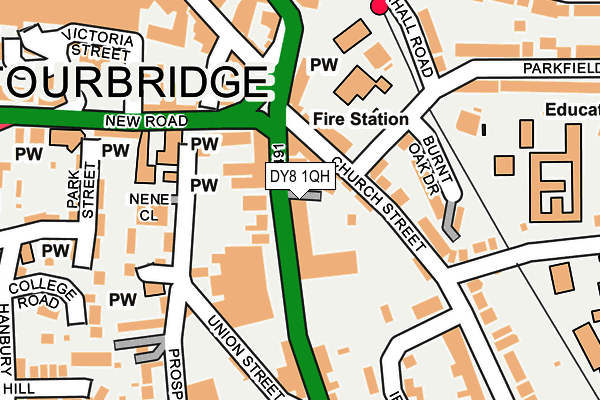 DY8 1QH map - OS OpenMap – Local (Ordnance Survey) DY8 1QH map - OS OpenMap – Local (Ordnance Survey)