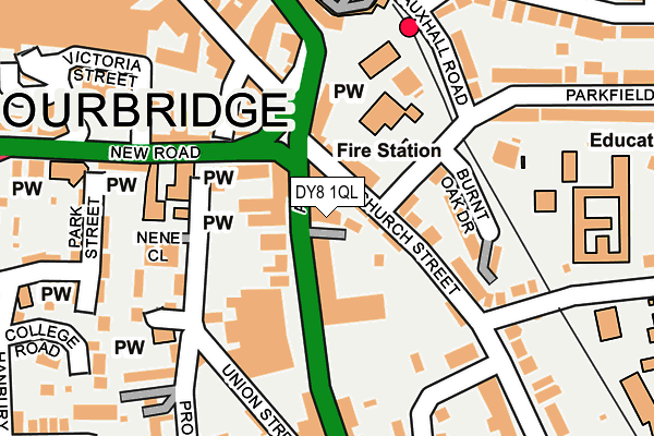 DY8 1QL map - OS OpenMap – Local (Ordnance Survey) DY8 1QL map - OS OpenMap – Local (Ordnance Survey)