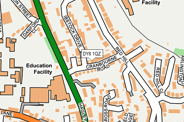 DY8 1QZ map - OS OpenMap – Local (Ordnance Survey) DY8 1QZ map - OS OpenMap – Local (Ordnance Survey)