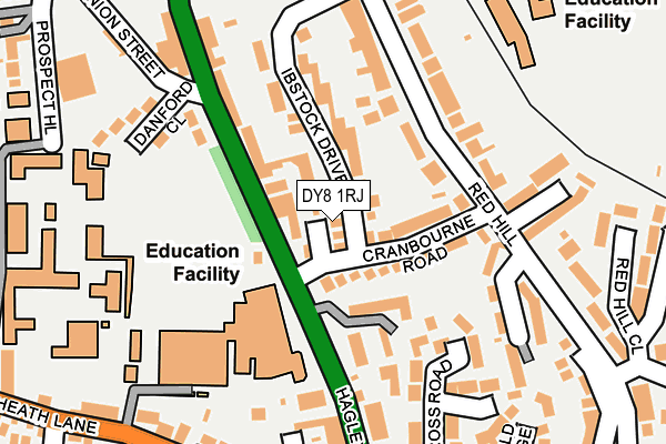 DY8 1RJ map - OS OpenMap – Local (Ordnance Survey) DY8 1RJ map - OS OpenMap – Local (Ordnance Survey)
