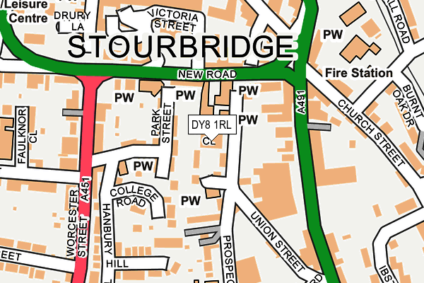 DY8 1RL map - OS OpenMap – Local (Ordnance Survey) DY8 1RL map - OS OpenMap – Local (Ordnance Survey)
