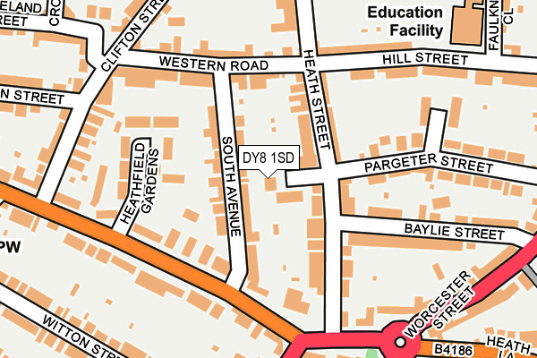 DY8 1SD map - OS OpenMap – Local (Ordnance Survey) DY8 1SD map - OS OpenMap – Local (Ordnance Survey)