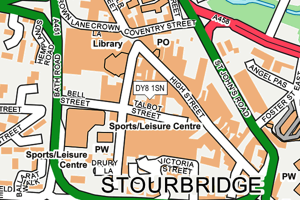 DY8 1SN map - OS OpenMap – Local (Ordnance Survey) DY8 1SN map - OS OpenMap – Local (Ordnance Survey)