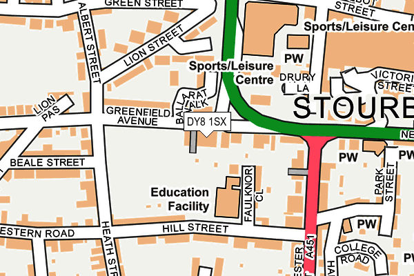 DY8 1SX map - OS OpenMap – Local (Ordnance Survey)