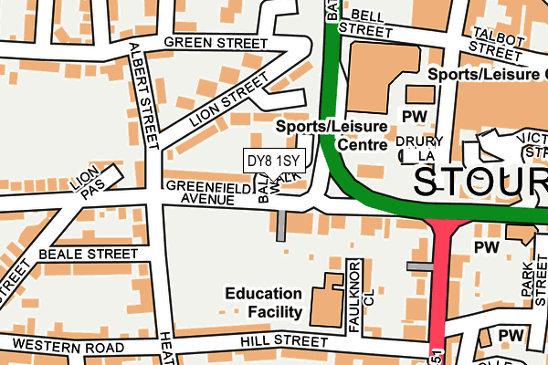 DY8 1SY map - OS OpenMap – Local (Ordnance Survey) DY8 1SY map - OS OpenMap – Local (Ordnance Survey)