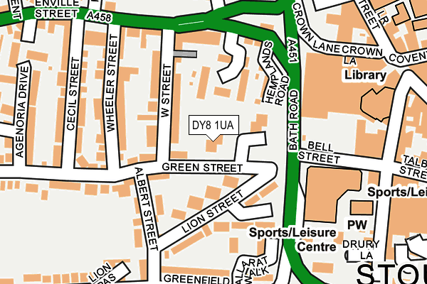 DY8 1UA map - OS OpenMap – Local (Ordnance Survey) DY8 1UA map - OS OpenMap – Local (Ordnance Survey)