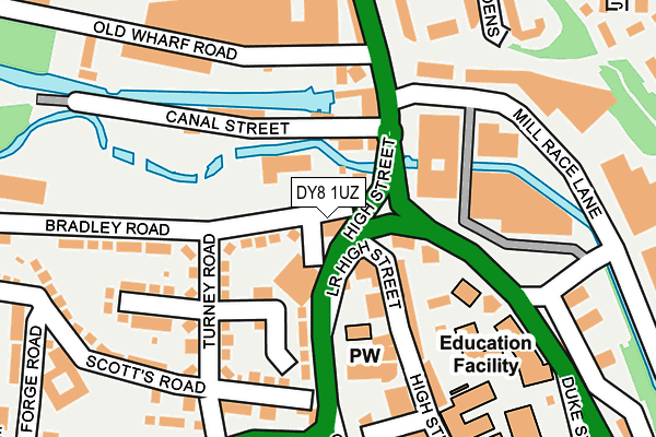 DY8 1UZ map - OS OpenMap – Local (Ordnance Survey) DY8 1UZ map - OS OpenMap – Local (Ordnance Survey)