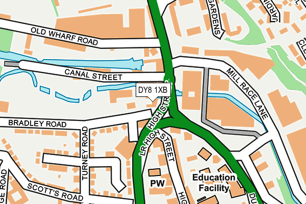 DY8 1XB map - OS OpenMap – Local (Ordnance Survey) DY8 1XB map - OS OpenMap – Local (Ordnance Survey)