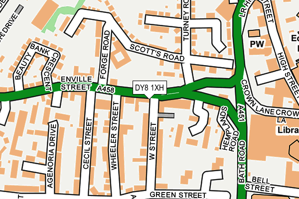 DY8 1XH map - OS OpenMap – Local (Ordnance Survey) DY8 1XH map - OS OpenMap – Local (Ordnance Survey)