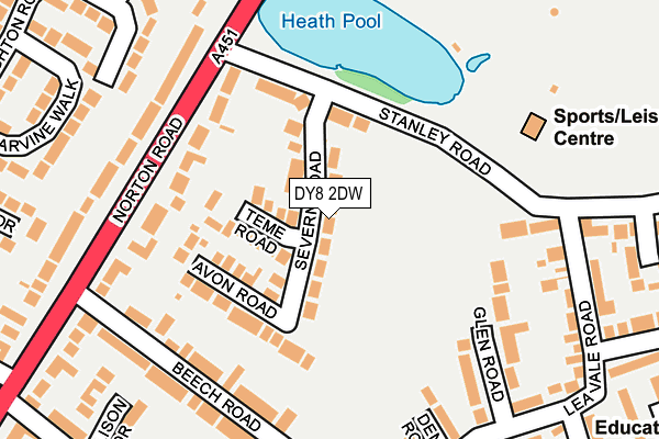 DY8 2DW map - OS OpenMap – Local (Ordnance Survey) DY8 2DW map - OS OpenMap – Local (Ordnance Survey)