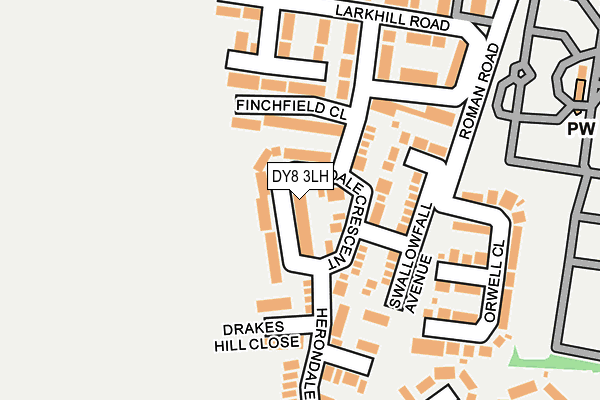 DY8 3LH map - OS OpenMap – Local (Ordnance Survey) DY8 3LH map - OS OpenMap – Local (Ordnance Survey)