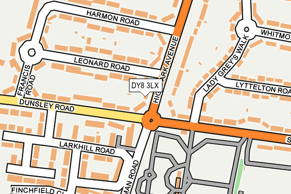 DY8 3LX map - OS OpenMap – Local (Ordnance Survey) DY8 3LX map - OS OpenMap – Local (Ordnance Survey)