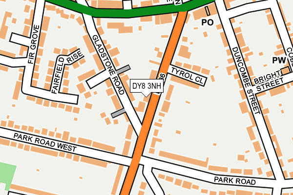 DY8 3NH map - OS OpenMap – Local (Ordnance Survey) DY8 3NH map - OS OpenMap – Local (Ordnance Survey)