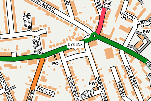 DY8 3NX map - OS OpenMap – Local (Ordnance Survey)