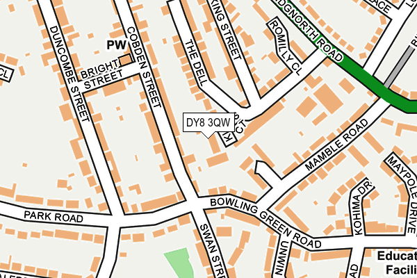 DY8 3QW map - OS OpenMap – Local (Ordnance Survey) DY8 3QW map - OS OpenMap – Local (Ordnance Survey)