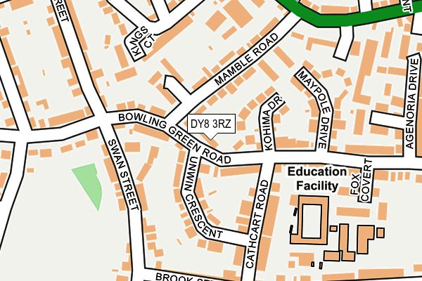 DY8 3RZ map - OS OpenMap – Local (Ordnance Survey) DY8 3RZ map - OS OpenMap – Local (Ordnance Survey)