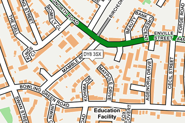 DY8 3SX map - OS OpenMap – Local (Ordnance Survey)