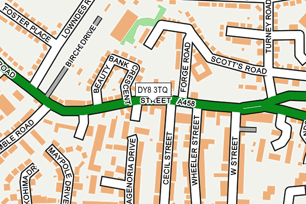 DY8 3TQ map - OS OpenMap – Local (Ordnance Survey) DY8 3TQ map - OS OpenMap – Local (Ordnance Survey)
