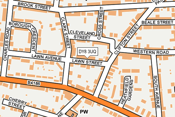 DY8 3UQ map - OS OpenMap – Local (Ordnance Survey) DY8 3UQ map - OS OpenMap – Local (Ordnance Survey)