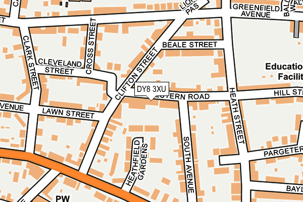 DY8 3XU map - OS OpenMap – Local (Ordnance Survey) DY8 3XU map - OS OpenMap – Local (Ordnance Survey)