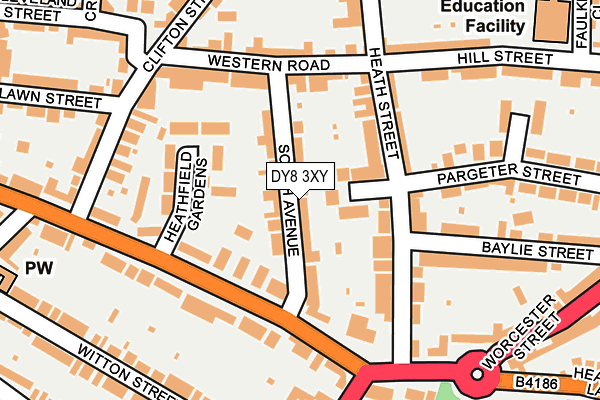 DY8 3XY map - OS OpenMap – Local (Ordnance Survey) DY8 3XY map - OS OpenMap – Local (Ordnance Survey)