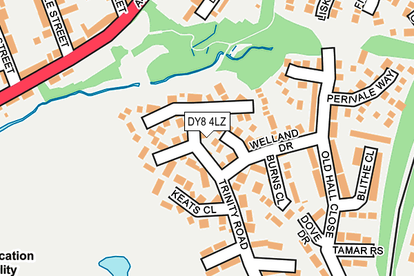 DY8 4LZ map - OS OpenMap – Local (Ordnance Survey) DY8 4LZ map - OS OpenMap – Local (Ordnance Survey)