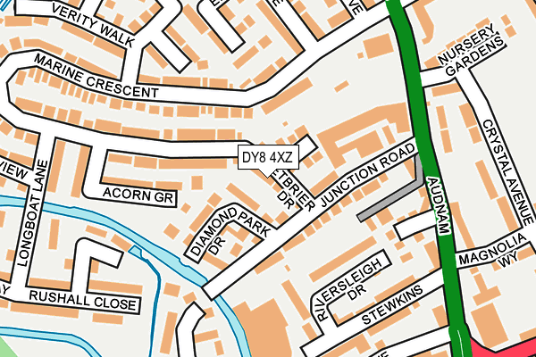 DY8 4XZ map - OS OpenMap – Local (Ordnance Survey) DY8 4XZ map - OS OpenMap – Local (Ordnance Survey)