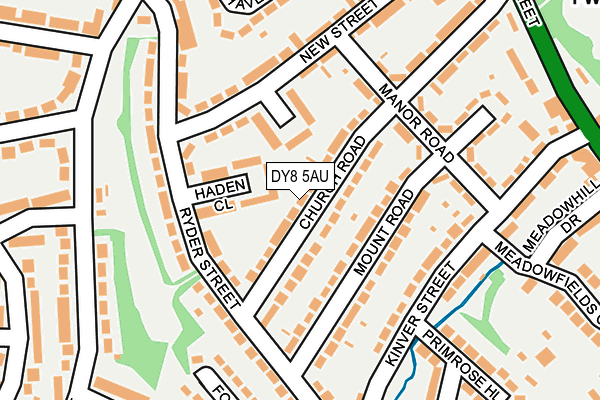 DY8 5AU map - OS OpenMap – Local (Ordnance Survey) DY8 5AU map - OS OpenMap – Local (Ordnance Survey)