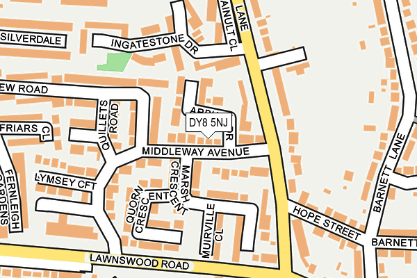 DY8 5NJ map - OS OpenMap – Local (Ordnance Survey) DY8 5NJ map - OS OpenMap – Local (Ordnance Survey)