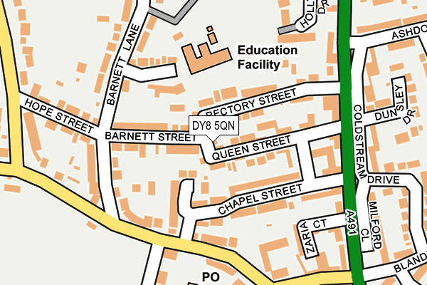 DY8 5QN map - OS OpenMap – Local (Ordnance Survey) DY8 5QN map - OS OpenMap – Local (Ordnance Survey)