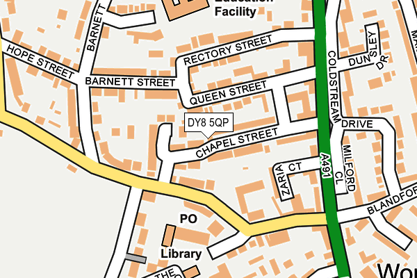 DY8 5QP map - OS OpenMap – Local (Ordnance Survey) DY8 5QP map - OS OpenMap – Local (Ordnance Survey)