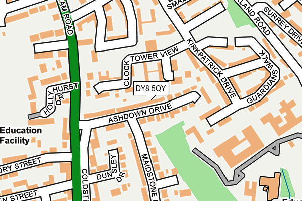 DY8 5QY map - OS OpenMap – Local (Ordnance Survey) DY8 5QY map - OS OpenMap – Local (Ordnance Survey)