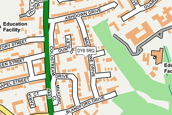 DY8 5RQ map - OS OpenMap – Local (Ordnance Survey) DY8 5RQ map - OS OpenMap – Local (Ordnance Survey)